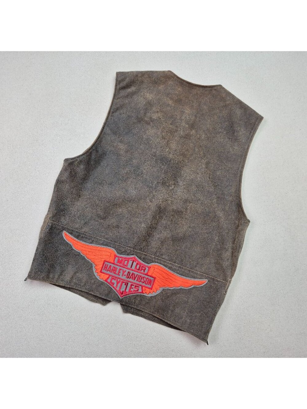 Harley Davidson Robert Comstock Endurance Leather Motorcycle Riding Vest Sz L 42